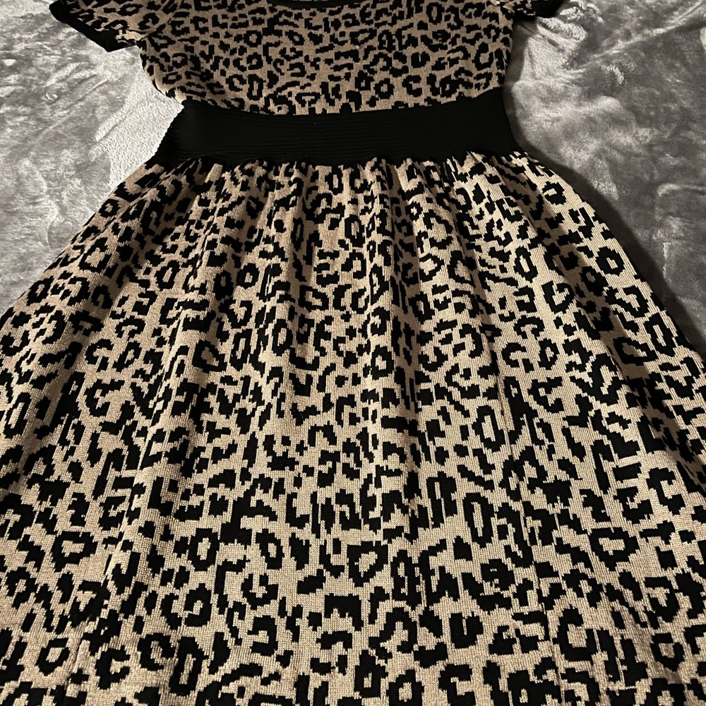animal print sweater dressNWT